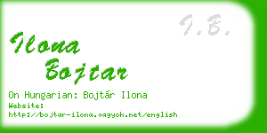 ilona bojtar business card